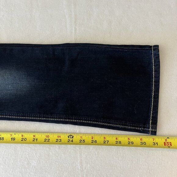 Hydraulic Women's Lola Distressed Micro Boot Stretch Navy Denim Jeans 11/12 NWT - Picture 16 of 16